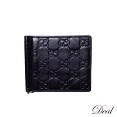 GUCCI 二つ折り財布 マネークリップ シマ ブラック 170580 | Mercari