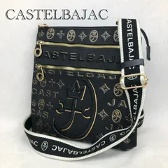 CASTELBAJAC カステルバジャック ショルダーバッグ  モノグラム 刺繍 ロゴ ファスナー  ブラック  レディース 鞄 _219067