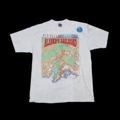 90's デッドストック USA製 ONEITA アラスカ鉄道 マッププリント Tシャツ XL 半袖 ビンテージ Mckinley Explorer