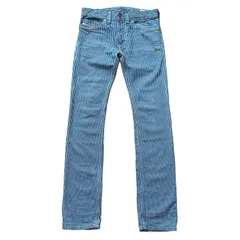 DIESEL THANAZ 0888I スリム テーパードデニム ストライプ サイズ26 メンズS ディーゼル