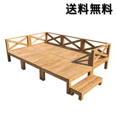 掃き出し窓 階段 2段ステップ 杉 無垢材 ウッドデッキ 屋外 木製