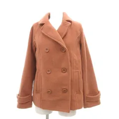 オリーブデオリーブ OLIVE des OLIVE ショート ピーコート ウール オレンジ 無地 ラペルカラー ダブルブレスト 長袖 /ML ■ECF003のサムネイル