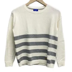 BLUE LABEL CRESTBRIDGE(ブルーレーベルクレストブリッジ) 長袖セーター サイズ38 M レディース - 白×グレー クルーネック