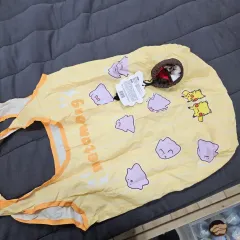 メタモン フォールディング エコバッグ ポケットモンスター ピカチュウ 黄色 紫