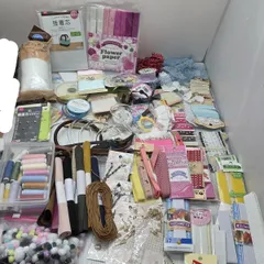 S03337 手芸用品 バッグ資材 ハンド部分 クラフト リボン デコレーションボール  まとめ 雑貨