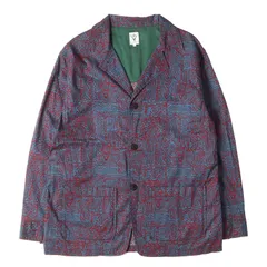 south2 west8 サウスツー ウエストエイト ジャケット ボルドー ブルー サイズ:S | 22SS トライバル ペンジャケット (PEN JACKET Batik Pt. / Tribal) | アウター ブルゾン 上着【メンズ】【中古】