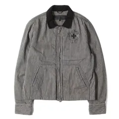 【美品】CHROME HEARTS クロムハーツ ジャケット インディゴ×ホワイト サイズ:S | 現行タグ ホースシューロゴ デニム ダガージップ ジャケット STREET MEAT STRPD DNM | 上着 アウター ブルゾン【メンズ】【中古】のサムネイル