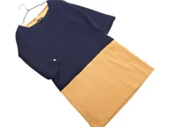 green label relaxing グリーンレーベルリラクシング ユナイテッドアローズ バイカラー ワンピース 紺xベージュ ■◇ レディースのサムネイル