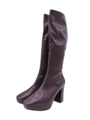 RANDA ランダ レザー ロング ブーツ sizeM（23.5ｃｍ）/茶 ◇■ レディース