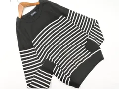 nano universe ナノユニバース ボーダー ニット セーター sizeL/黒ｘ白 ■◇ レディース