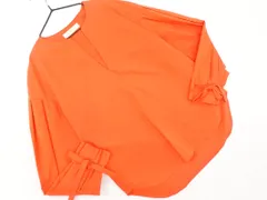 Unaca アナカ ラウンドヘム リボン シャツ size38/オレンジ ■◇ レディースのサムネイル