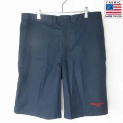 新品 UNIVERSAL OVERALL ショート パンツ 紺系 W36 TCツイル ネイビー 企業物 アドバタイジング デッドストック D153-25-0048ZVのサムネイル