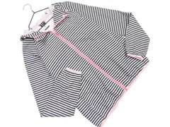 NIKE ナイキ ボーダー ジップアップ パーカー sizeL/黒ｘ白 ■◇ レディース