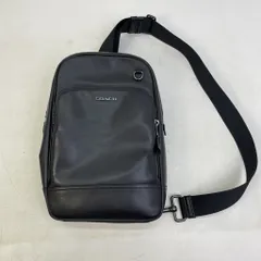 01w-6540 コーチ COACH   グラハムパック ボディバッグ ブラック  メンズ    C2931  【中古品】