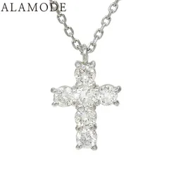 Vendome Aoyama(ヴァンドーム青山) D0.30 クロスネックレス ダイヤモンド プラチナ Pt900 Pt850 2.7g レディース 41100098902【中古】【アラモード】