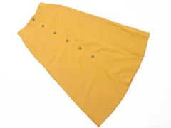 nano universe ナノユニバース Aライン ロング スカート size38/マスタード ■◇ レディース
