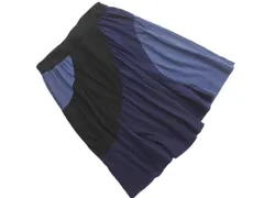 MARC BY MARC JACOBS マークバイマークジェイコブス Aライン 台形 スカート sizeS/黒ｘ紺 ■◇ レディース