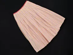 KEITH キース マルチカラー ストライプ フレア スカート size36/白ｘピンク ■◇ レディース