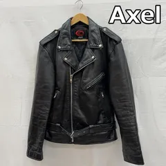 Axel レザージャケット S 黒 Axel レザーライダース ジャケット メンズ XXXL 黒 シングル 本革の