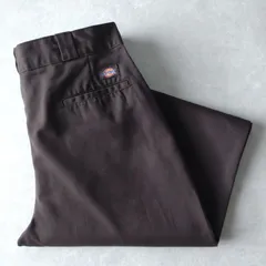 ■古着 Dickies ディッキーズ 874DB ワークパンツ チノ ORIGINAL FIT ダークブラウン 焦茶 W38L28【D1751】