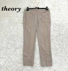 【美品】theory ウール スラックスパンツ　クロップド　センタープリーツ 6