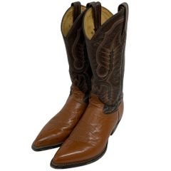 Tony Lama トニーラマ ウエスタンブーツ7.5レザー赤茶 ペコスブーツ