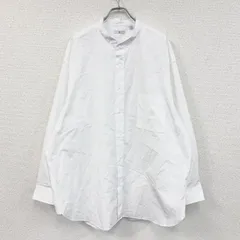 古着 used　UNIQLO＋J　ユニクロ　ジルサンダー　スーピマコットンオーバーサイズスタンドカラーシャツ　白　ホワイト　4XLサイズ