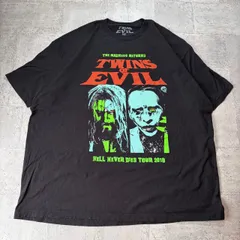 O-1168 ミュージック Rob Zombie Marilyn Manson Twins of Evil Hell Never Dies Tour 2019 グラフィックプリントTシャツ サイズ3XL
