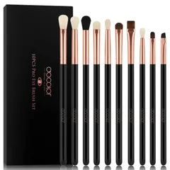 【特価商品】手入れやすい 超柔らかい 高発色化粧ブラシセット高級繊維毛 アイメイクブラシ アイライナーブラシ ブレンディングブラシ 人気 10本 メイクブラシセット アイシャドウブラシ ドゥカラー docolor