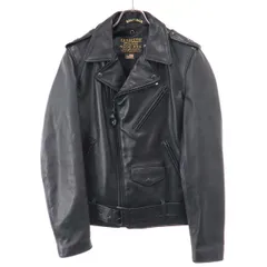 Schott ショット モヒカン小川氏別注 ホースハイド ダブルレザーライダースジャケット 613MOH ブラック 36のサムネイル