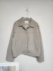 ウール・麻・ベイ・ベージュ色 ジャケット L XL