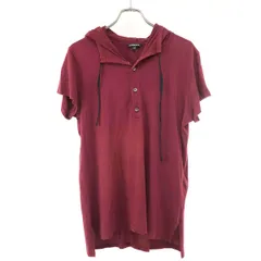 ANN DEMEULEMEESTER アンドゥムルメステール ショートスリーブ フーデッドシャツ バーガンディ系 XSのサムネイル