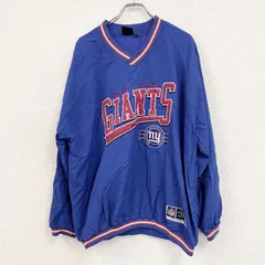 古着 used　TEAM APPAREL　NFL　GIANTS　ジャイアンツ　プルオーバージャケット　青　ブルー　Lサイズ