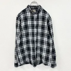 古着 used　～90s　L.L.Bean　エルエルビーン　長袖シャツ　ボタンダウンシャツ　チェック柄　黒　ブラック　Lサイズ
