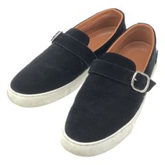 美品 エストネーション ダブルモンクストラップシボ加工レザー