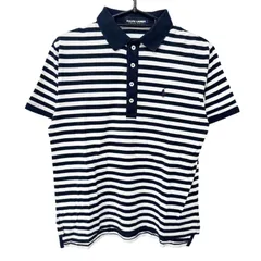 【美品】RALPH LAUREN  V  POLO GOLF ラルフローレン×ポロゴルファー メンズ トップス ポロシャツ 半袖 ボーダー柄 Mサイズ 綿100％ J2のサムネイル