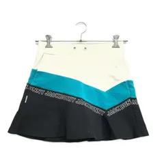 中古 レディース ジャックバニー Jack Bunny!! スカート 1(M) 白×黒×ブルー系 ホワイト インナーパンツ一体型 フレア スウェット