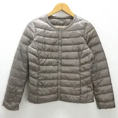 g■ユニクロ/UNIQLO ウルトラライトダウンコンパクトジャケット【M】ベージュ/LADIES/S26【中古】■