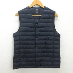 g■ユニクロ/UNIQLO ウルトラライトダウンベスト【M】紺/men's/J29【中古】■