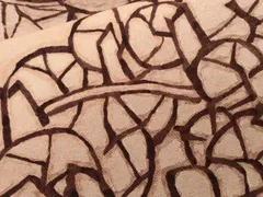 平和屋着物■上質な紬　幾何学文　胴抜き仕立て　正絹　逸品　CABE3409ev