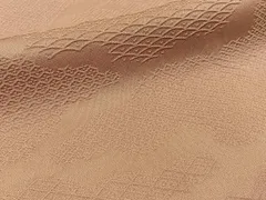 平和屋着物■上質な色無地　雲取吉祥地紋　ときがら茶色　正絹　逸品　未使用　BAAW9078hj