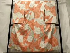 平和屋着物■小振袖　二尺袖　切り嵌め草花丸文　地紋起こし　暈し染め　正絹　逸品　CABE8265oy