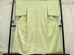 美品 夏物 3本絽 透かし織 無地・附下げ(正絹）仕立上り＜HH2423