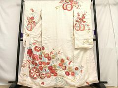 白無垢 鶴と牡丹 金糸刺繍 打ち掛けG - メルカリ