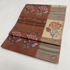 振袖 中古  ブラウン 茶色 正絹 古典 裄68cm 身丈170cm 美品 L サイズ 成人式 5067 振袖 中古 ブラウン 茶色 正絹 古典 裄68cm 身丈170cm 美品 L サイズ