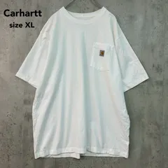 Carhartt カーハート K87 ホワイト 白 XL 半袖 Tシャツ カットソー 無地 ワンポイント ロゴ ポケット ワーク 厚手 ヘビーウェイト ルーズフィット ビッグシルエット オーバーサイズ ストリート 古着 カジュアル 綿 ★ ■◆