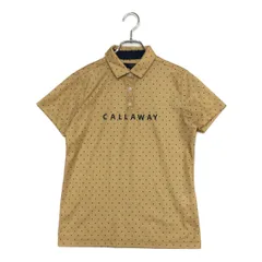 中古 レディース キャロウェイ Callaway 半袖ポロシャツ M ベージュ ドット ストレッチ