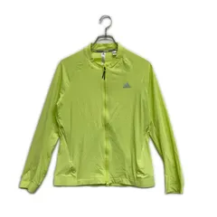 中古 レディース アディダスゴルフ adidas GOLF フルジップアウター M ライム 黄緑 薄手