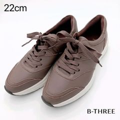 B-THREE✨️ビースリー ラクチンレースアップスニーカー 23.5cm - メルカリ