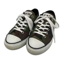中古 コンバース CONVERSE ゴルフシューズ  23.5cm グリーン×ブラック CORDURA OX CAMO 迷彩 スパイクレス 2E [33500110]